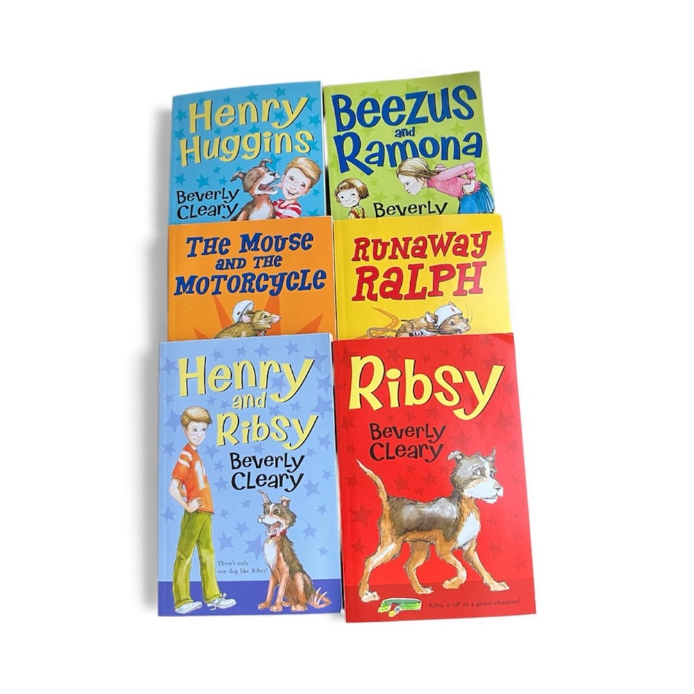Set of 6 Beverly Cleary Paperback Kids Books Ramona Beezus Ribsy Henry Ralph